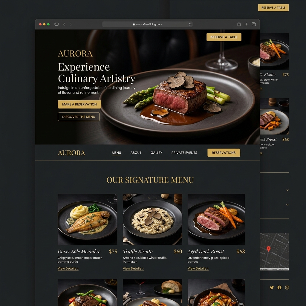 Landing Page - Restoran Web Sitesi